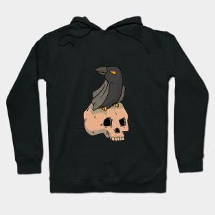 Crow on Skull Hoodie